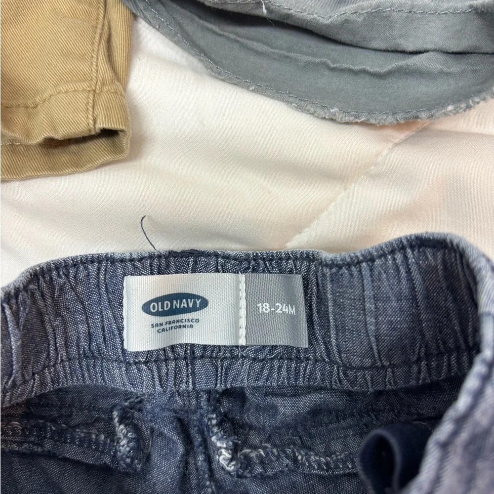 Old Navy Oshkosh & The children’s place Kids Shorts Trio Bundle- Tan, Gray, Blue